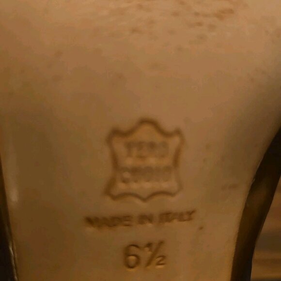 aquatalia by marvin k copper heels women sz6.5 open toe, heel defect - Picture 8 of 11